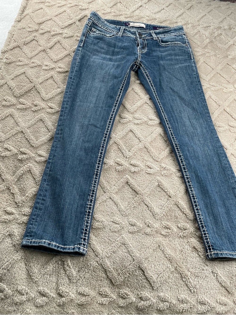 Vigoss Medium Blue Bootcut Jeans with Contrast Stitching~ Size 9/10